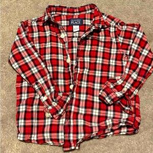 Children’s Place 2t baby long sleeve button down plaid dress shirt. Like New!